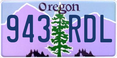 OR license plate 943RDL