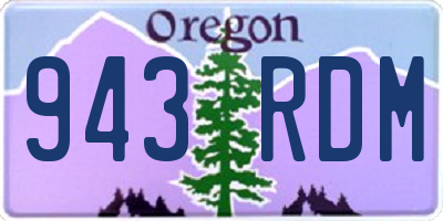 OR license plate 943RDM