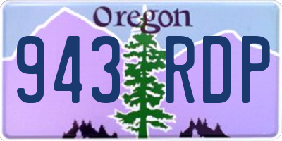 OR license plate 943RDP