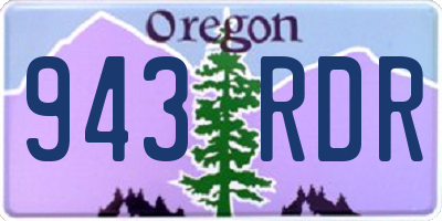 OR license plate 943RDR