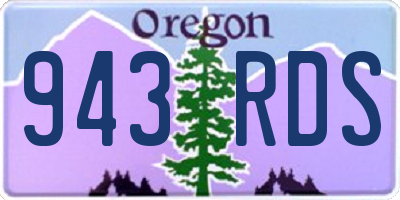 OR license plate 943RDS