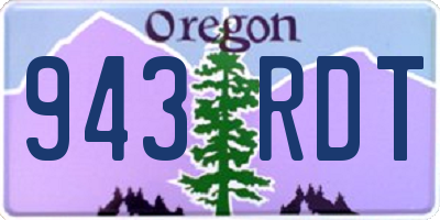 OR license plate 943RDT