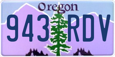 OR license plate 943RDV