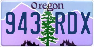OR license plate 943RDX