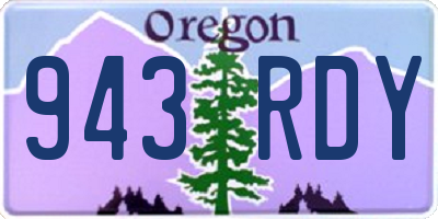 OR license plate 943RDY