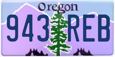 OR license plate 943REB