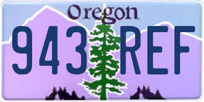 OR license plate 943REF