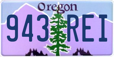 OR license plate 943REI