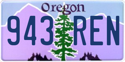 OR license plate 943REN