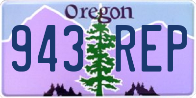 OR license plate 943REP