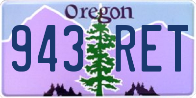 OR license plate 943RET