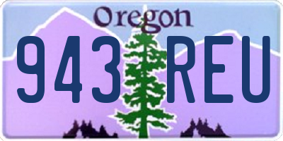 OR license plate 943REU