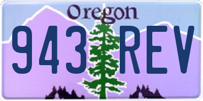 OR license plate 943REV