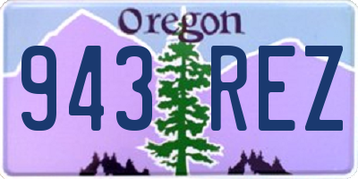 OR license plate 943REZ