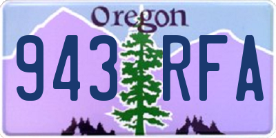 OR license plate 943RFA