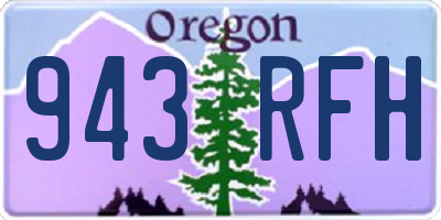 OR license plate 943RFH
