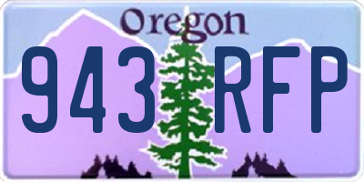 OR license plate 943RFP
