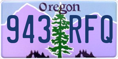 OR license plate 943RFQ