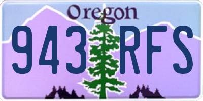 OR license plate 943RFS