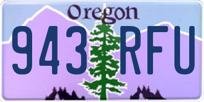 OR license plate 943RFU