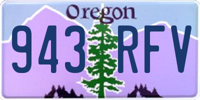 OR license plate 943RFV