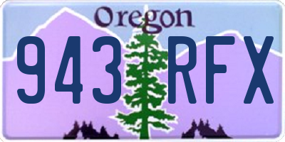 OR license plate 943RFX