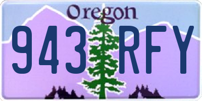 OR license plate 943RFY