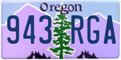 OR license plate 943RGA