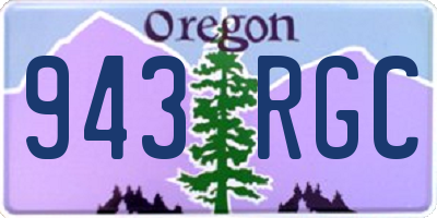 OR license plate 943RGC