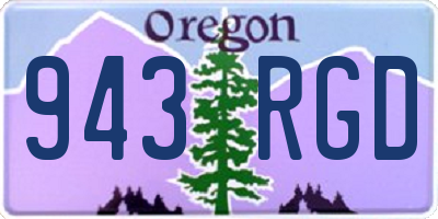 OR license plate 943RGD