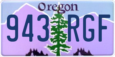 OR license plate 943RGF