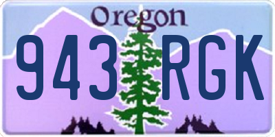 OR license plate 943RGK
