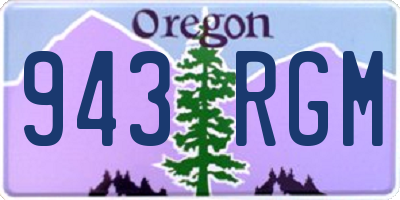 OR license plate 943RGM