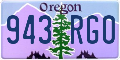 OR license plate 943RGO