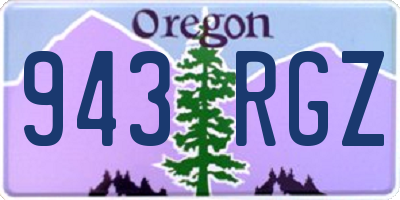 OR license plate 943RGZ