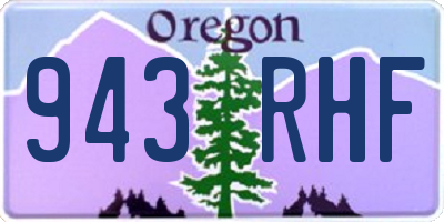 OR license plate 943RHF