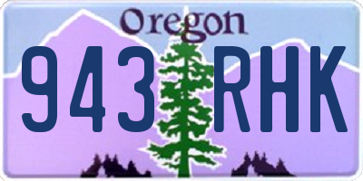 OR license plate 943RHK