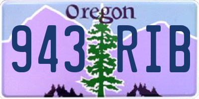 OR license plate 943RIB