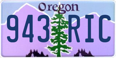 OR license plate 943RIC
