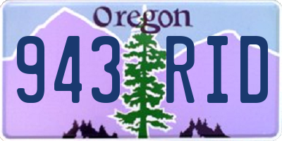 OR license plate 943RID