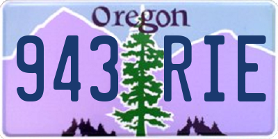 OR license plate 943RIE