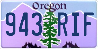 OR license plate 943RIF