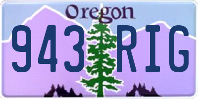 OR license plate 943RIG