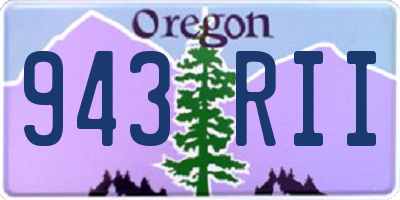 OR license plate 943RII