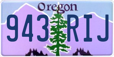 OR license plate 943RIJ
