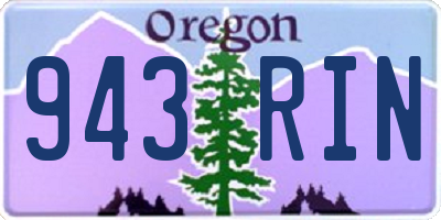 OR license plate 943RIN