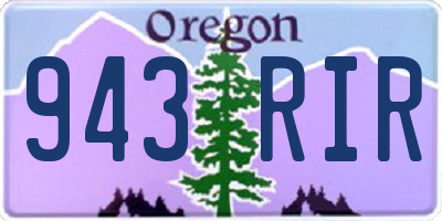 OR license plate 943RIR