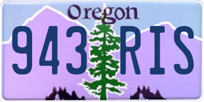 OR license plate 943RIS