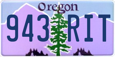 OR license plate 943RIT