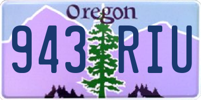 OR license plate 943RIU